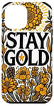 Coque pour iPhone 14 Pro Max Stay Gold Illustration Souci et verge d'or