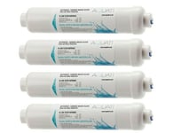 4 x Aquati Fridge Water Filters Compatible with Samsung DA29-10105J, HAFEX/E