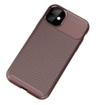 Coque iPhone 11 Carbone fibre Marron