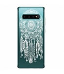 Coque Galaxy S10 PLUS dreamcatcher blanc plume attrape reves