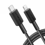 Anker 322 Nylon USB-C - Lightning Kabel 60W PD / 90Cm - Hvit