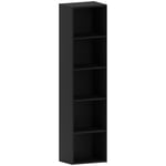 Vida Designs Oxford Cube Bibliothèque, Hêtre, Noir, 5 Tier