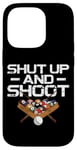 iPhone 14 Pro Billiards Pool Player Ball Vintage Shut Up And Shoot Case