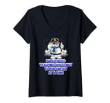 Womens Police Dogs Teaching Idiots Not to Run One Bit at a Time V-Neck T-Shirt