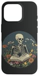 iPhone 16 Pro Librarian Skeleton Gothic Goth Book Reading Lover Reader Case