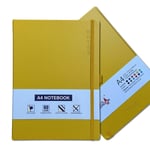 A4  Lined Notes Ruled Notebook Hardback Diary Journal Premium Book Yellow