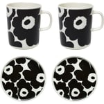 Marimekko-Oiva/Unikko Tallerken 20 cm + Krus 25 cl, 2-pak