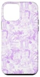 Coque pour iPhone 12 mini Toile de vacances italienne Mauve Preppy