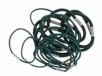 18 Bottle Green Thick And Thin Hair Elastics Hair Bands Bobbles School Colours