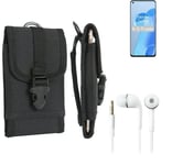 For OnePlus 9RT + EARPHONES Belt bag outdoor pouch Holster case protection sleev