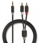 Nedis Ljudkabel Stereo 3.5mm hane-2xRCA hane-3m