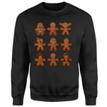 Star Wars Gingerbread Characters Black Christmas Jumper - S