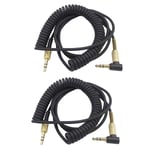 2X Spring Audio Cable Cord Line for  Major II 2 Monitor Bluetooth1166