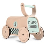 Beeloom - Trotteur bébé, RACER, trotteur en bois naturel, design voiture, trotteur bébé dès 1 an, rangement, couleur vert