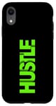 Coque pour iPhone XR Vert Get Your Hustle Up Green Graphic