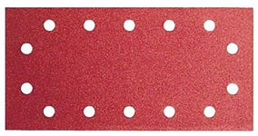 Bosch Accessories 2609256B28 Feuilles abrasives pour Ponceuses vibrantes 115 x 280 Nombre de trous 14 Grain 80 Lot de 10 feuilles