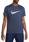 NIKE Men's Repeat Sw T Shirt, Thunder Blue/Mtlc Cool Grey, M