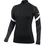 Nike Women's Strike 21 Drill Top Training Sweatshirt, womens, CW6875-010, Black/anthracite/white/white, M