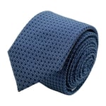 Ungaro, Cravate homme de marque Ungaro. Bleu à motifs carrés et pois