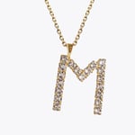 Caroline Svedbom Letter M Halsband / Crystal (Gold) 50cm