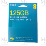 EE PAYG Mobile Sim Card Pay As You Go 4G 5G - £30 Subscription Pack (UK Sim)