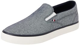 TOMMY HILFIGER Homme TH Hi Vulc Low Slip on CH FM0FM05390 Bas, Blue (Desert Sky), 45 EU