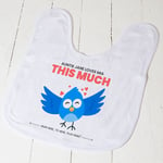 Personalised Baby Bib Washable LOVED THIS MUCH Girls Boys Christening Gift