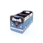 BRISA VW Collection - Boîte de rangement pliante en forme de Combi Volkswagen pour jouets, coffre, courses (Classic Bus/Pétrole & Marron)