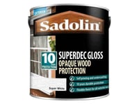 Sadolin Superdec Opaque Wood Protection Super White Gloss 2.5 Litre SAD5028851