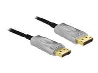 Delock - Displayport-Kabel - Displayport (Hann) Låst Til Displayport (Hann) Låst - Displayport 1.4 - 70 M - Halogenfri, Active Optical Cable (Aoc), 4 K 144 Hz (3840 X 2160) Støtte, 8 K 60 Hz (7680 X 4320) Støtte - Svart