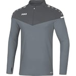 JAKO Men's Champ 2.0 Zip top, Stone Grey/Anthracite Light, M