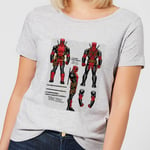 T-Shirt Femme Plan d'une Figurine Deadpool Marvel - Gris - 5XL - Gris