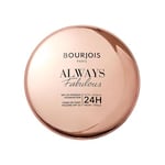 Bourjois Always Fabulous, 425 Honey, poudre de teint, formule légère, tenue longue durée jusqu’à 24 h, SPF 20, acide hyaluronique, fini mat naturel, 7 g