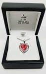 White gold finish heart cut pink tourmaline created diamond necklace valentines