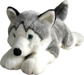 Dubi Husky Husky Hund Maskot Liggande Stor Plysch 62Cm Mjuk Teddybjörn Kramar