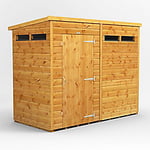 Power Garden Shed 84PPSS Golden Brown 8x4