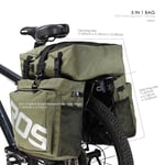 Roswheel Imperméable Durable 3 En 1 Sac Porte Bagage Vélo Arrière 37l Résistant À L'eau Pannier De Vélo Siège Arrière Queue Sac