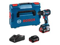 Bosch Gsr 18V-90 C Professional - Drill/Driver - Trådløs - Nøkkelfri Borhylse 13 Mm - 64 N·M - 2 Batterier, Inkludert Lader - 18 V