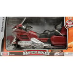 HONDA GOLDWING MOTORCYCLE RED 1:6 MotorMax Moto Die Cast Modellino