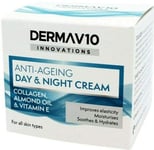 3 x Dermav10 Anti-ageing Day & Night Cream All Skin Types COLLAGEN 50ml