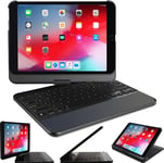 Clavier Ipad Pro 12.9 2017/2015 Clavier, [Noir] Étui Clavier Bluetooth Sans Fil [Garantie À Vie] Clavier Rotatif À 360° Pour Apple Ipad Pro 12.9 2015/2016