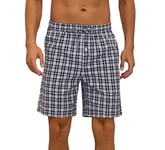 Nieery Bas de Pyjama Homme Short Pyjama Homme Pantalon Pyjama avec des poches Vêtements de nuit Short à carreaux en coton pour la maison Pantalon de Pyjama Court