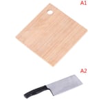 1pc 1:12 Miniature Kitchen Knife Cutting Board Set Dollhouse Acc A2
