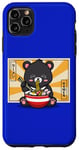 Coque pour iPhone 11 Pro Max Kawaii Hot Pot Ramen Bear Taiwan Travel