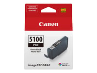 Canon Pfi-5100 Pbk - 14.4 Ml - Foto-Svart - Original - Hängande Låda - Bläcktank - För Imageprograf Pro-310