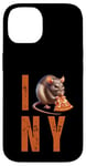 Coque pour iPhone 14 Funny NY City Rat Mangeant Pizza Pepperoni