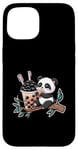 Coque pour iPhone 15 Panda Kawaii avec Bubble Tea