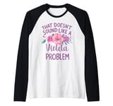 Violeta Personalized Cute Flower Girls Violeta Name Raglan Baseball Tee