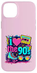 Coque pour iPhone 14 Plus Chemise « I Love The 90s » pour homme et femme, costume de fête vintage des années 90