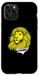 Coque pour iPhone 11 Pro Lion jaune Bravery Lion inspirant mignon